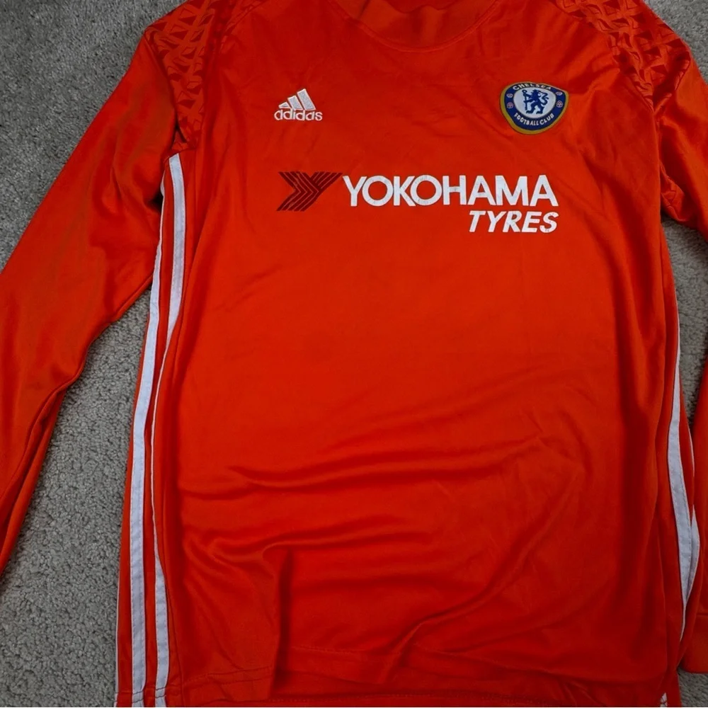 Adidas Chelsea FC 2016-17 Courtois 13‎ Goalkeeper Jersey Orange XL Long Sleeve